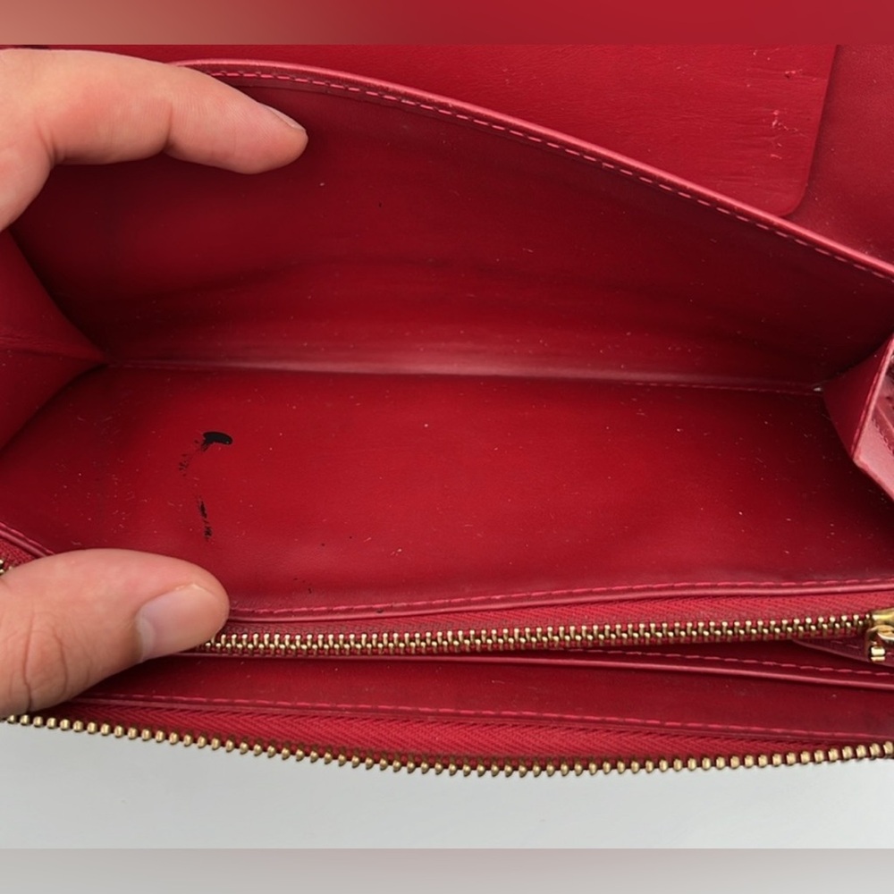 Louis Vuitton Monogram Big red vernis zipper wallet - Picture 6 of 9